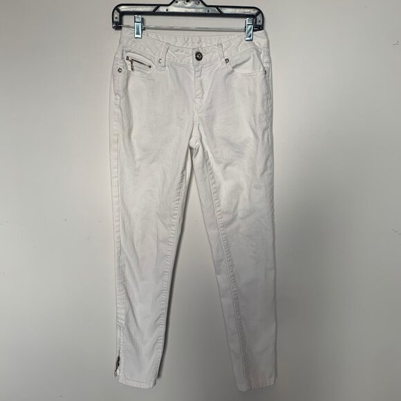 Cache Denim - CACHE WHITE COTTON JEANS SIZE ZERO